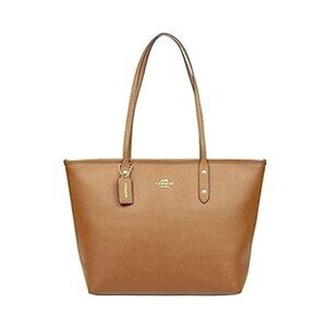 Like New Coach City Zip Brown Leather Shoulder Bag Tote Purse